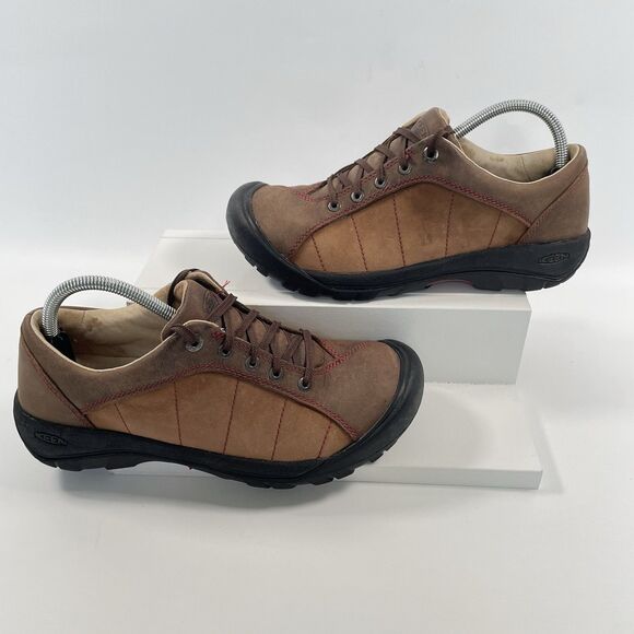 Keen Toyah Shoes Womens Brown Leather Lace Up Hiking Casual Walking Size 10.5 - Picture 3 of 10